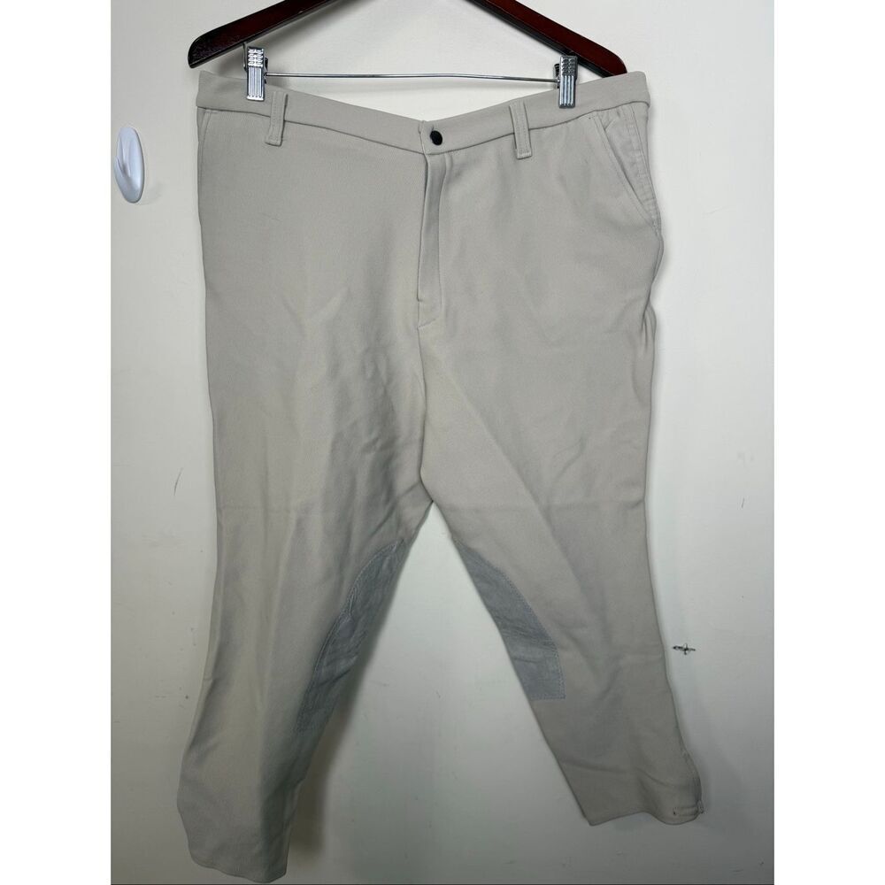 Devon Aire Beige Equestrian Breeches Riding Pants Size 42 Knee Patch English Rid